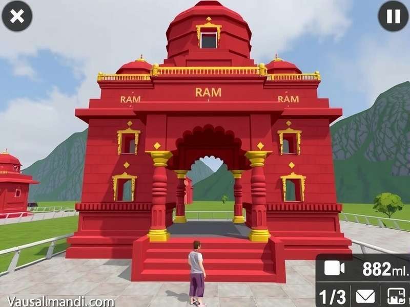 Virtual Ram Mandir Tour Game Screenshot